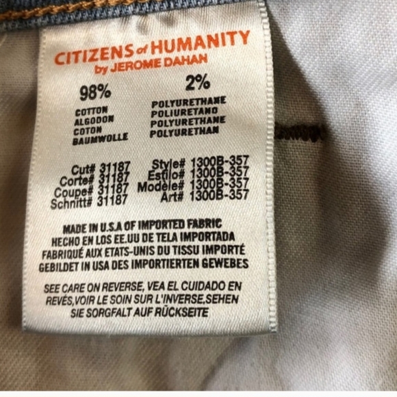 Citizens of Humanity Light Wash Raw Hem Jeans - Picture 4 of 9